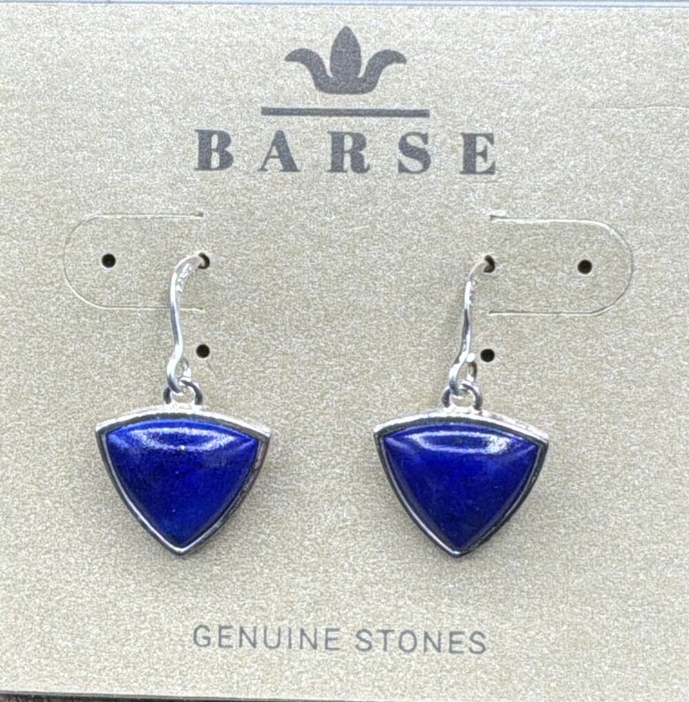 Barse Lapis/Lazuli Earrings- Silver- NWT